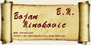 Bojan Minoković vizit kartica